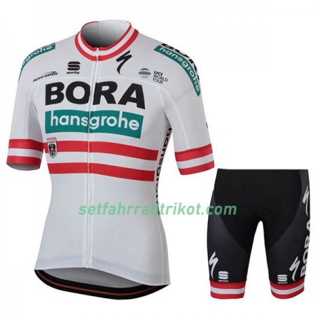 Fahrradbekleidung Radtrikot Kurzarm + Radhose Kurze 2018 Bora-Hansgrohe Österreichischer Meister